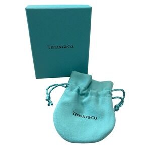 Tiffany & Co. Empty Jewelry Box and Pouch Set In Tiffany Blue